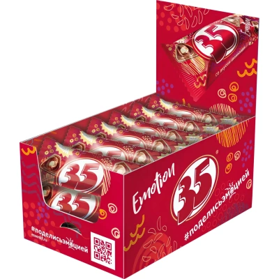 Шоколадный батончик 35 с шоколадной начинкой, 20гх25шт/уп
