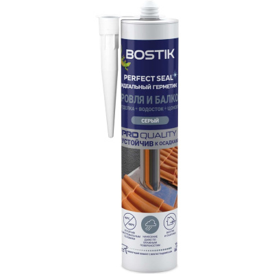 Идеальный герметик BOSTIK Perfect Seal Кровля и Балкон, серый, 280 мл