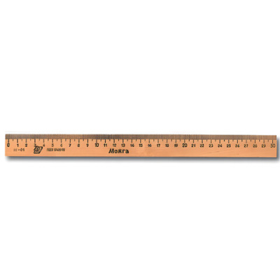Линейка деревянная 30 см, ЛП-300, МОЖГА, С07, C07