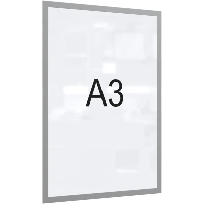 Рамка магнитная настенная Attache А3 ПЭТ, серая, 5шт/уп