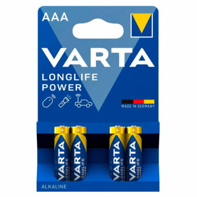 Батарейка Varta LONGLIFE POWER (HIGH ENERGY) LR03 AAA BL4 Alkaline 1.5V