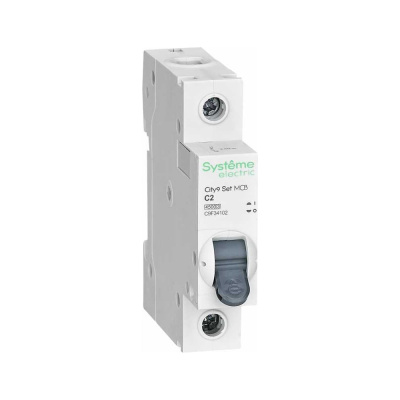 Автоматический выключатель (АВ) Systeme Electric City9 Set, хар-ка C, 2 A, 1 P, 4,5 kA