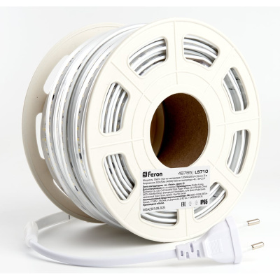Светодиодная лента FERON 120smd(2835)/м 10вт/м 220v длина 25м, 4000k, ip65, ls710