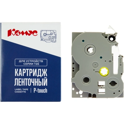 Картридж Комус TZE-115(Brother TZE-115 белый на металлизированном,6мм/8м)