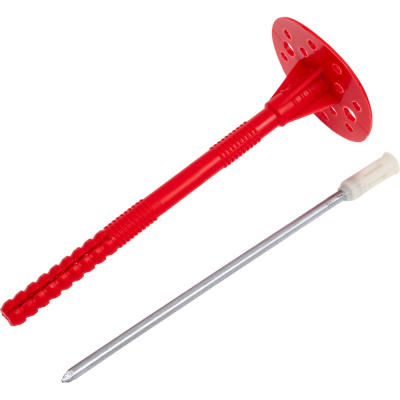 Дюбель для теплоизоляции STARFIX 10x160 мм с металлическим гвоздем, термоголовка 50 шт в дой-паке
