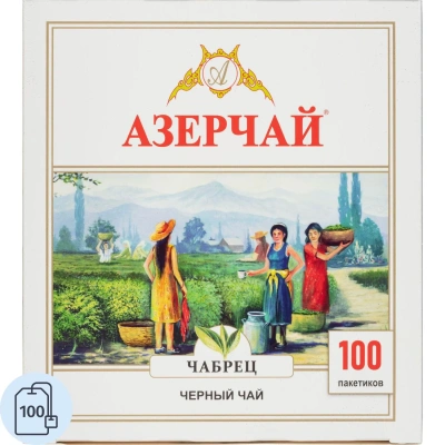 Чай Азерчай Букет черн. с чабрецом 100 пакx2гр/уп 209217/416029