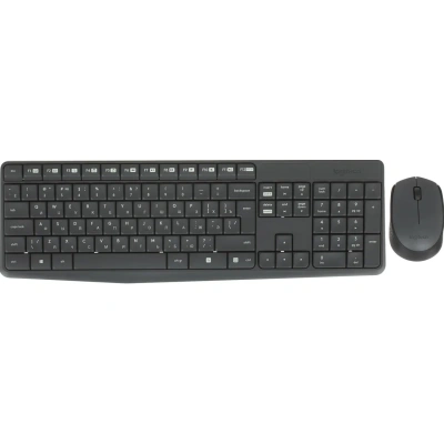 Набор клавиатура+мышь Logitech MK235,серый/черный,USB беспров(920-007949)