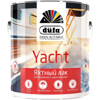 Лак яхтный полуматовый Dufa YACHT 2 л