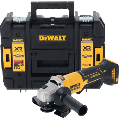 Аккумуляторная угловая шлифмашина DEWALT DCG408NT, 18 В, 125 мм, 9000 об/мин, без АКБ и ЗУ, в кейсе TSTAK DCG408NT-XJ