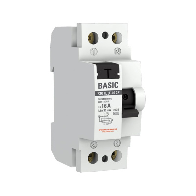 Электронное устройство защитного отключения EKF ВДТ-40 Basic elcb-2-16-30e-sim