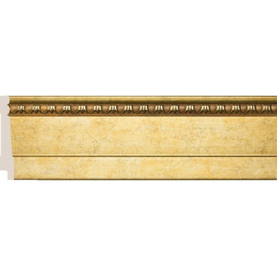 Плинтус Cosca интерьерный багет, 90 мм, античное золото Cosca Decor