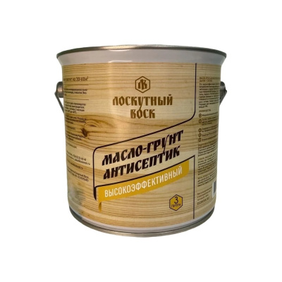 Масло-грунт антисептик Лоскутный воск 3 л МГА0300