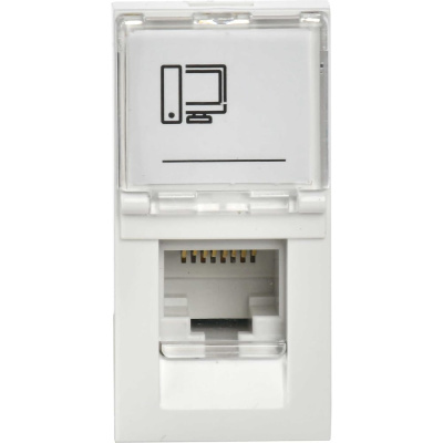 Информационная розетка IEK RJ-45, UTP, категория 5e, 1 модуль