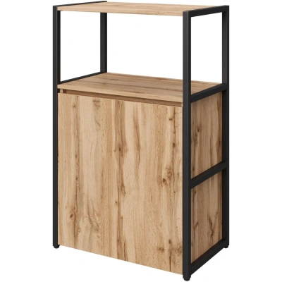 Стеллаж для документов K-Loft 241H022 670х400х1068 дуб натур/черный