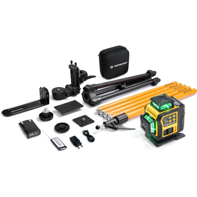 Комплект INSTRUMAX профессионального лазерного уровня LinePRO 4D BAZA + многофункциональная штатив-штанга ACULA 3800