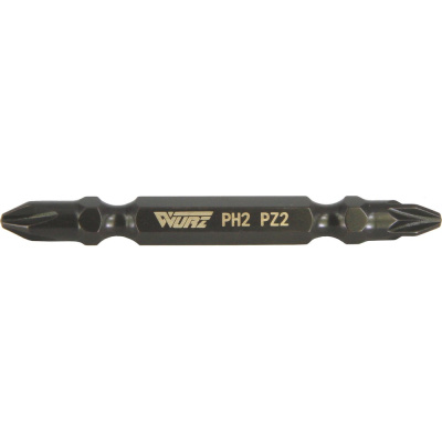 Бита двухсторонняя магнитная (10 шт; PH2/PZ2; 65 мм) WURZ
