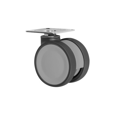 Колесная опора поворотная с панелью крепления D12 TPAA 075 S1 RAL 7001 Inford 00-80263450