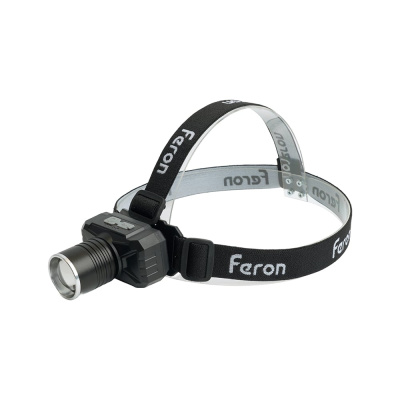 Фонарь налобный с аккумулятором FERON