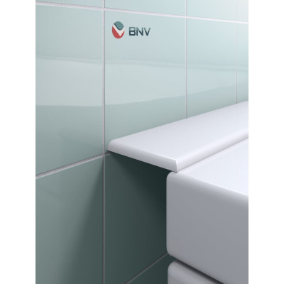 Акриловый бордюр плинтус для ванны BNV ПШ60 75 сантиметров, универсальный (левая/правая сторона), белый