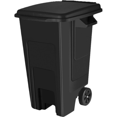 Бак Blocker 100л. с крышкой, на колесах, чёрный