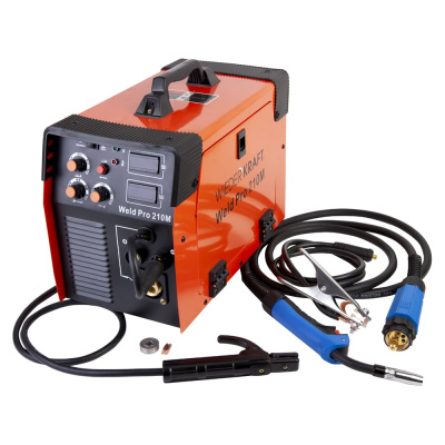 Универсальный сварочный аппарат WiederKraft WELD PRO 210M с максимальным сварочным током 210 А