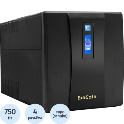 ИБП ExeGate SpecialPro Smart LLB-1200.LCD.AVR.4SH.USB (EP285494RUS)