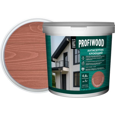 Антисептик кроющий Profiwood шоколадный мусс, 0.8 л, 0.9 кг