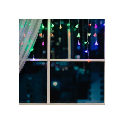 Бахрома Luazon DECOR Елки и снежинки, IP20, Ш1.8 м, В0.5 м, Н.С