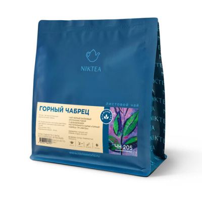Чай листовой NIKTEA "Горный Чабрец" черный, крупнолистовой, 250 г, TNIKTE-GP0019