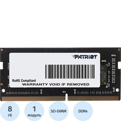 Модуль памяти Patriot DDR4 SO-DIMM 8Gb 3200 МГц CL22 (PSD48G320081S)