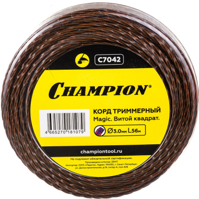 Корд триммерный Magic 3.0 мм, 56 м CHAMPION