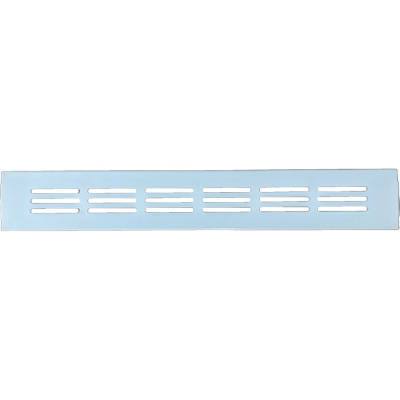Решетка вентиляционная 600х100мм, металлическая врезная, белый