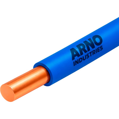Провод силовой ARNO INDUSTRIES медный, 10м, ПуВнг(А)-LS 1х6 синий, однопроволочный, LS низкое дымо-газовыделение