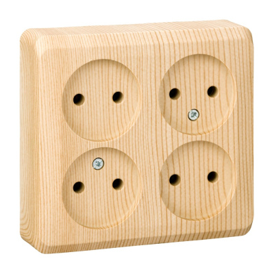 Четверная розетка Systeme Electric Этюд PA16-205D 293413