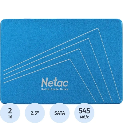 SSD накопитель Netac SSD N600S 2TB 2.5 SATA 3D NAND(NT01N600S-002T-S3X)