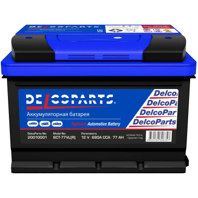 Аккумулятор Delcoparts Optimum 77-З-R обратная полярность