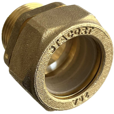 Муфта наружная STACORT SM20x3/4''MR (папа) для гофрированной трубы 20А из нержавеющей стали