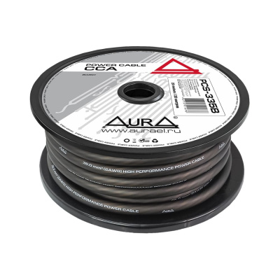 Силовой кабель AurA 2AWG 35мм2, 20м. катушка, черный PCS-335B