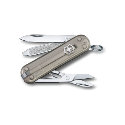 Нож-брелок Victorinox Classic SD Colors Mystical Morning 58 мм, 7 функций, серый