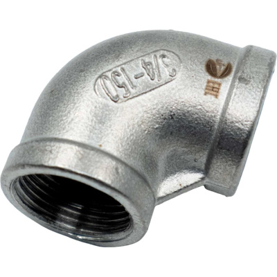 Отвод резьбовой NEWKEY вр/вр нержавеющий, AISI304 DN20 (3/4), (CF8), PN16 набор 2 шт