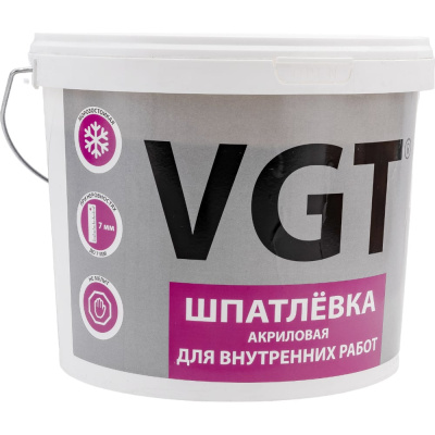 Шпатлевка для внутренних работ 7,5 кг VGT