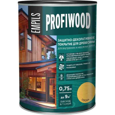 Защитно-декоративное покрытие для древесины PROFIWOOD (сосна; 0.75 л; 0.7 кг)