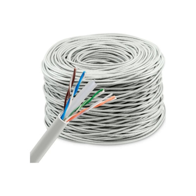 Кабель BURO сетевой BU-CCA-052-CAT6 UTP 4 пары cat6 solid 0.52мм CCA 305м серый