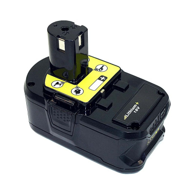Аккумулятор AMPERIN для RYOBI (p/n: P104, P103, RB18L30) 3Ah 18V Li-Ion