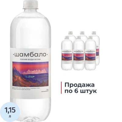 Вода минеральная Шамбала Горная природная негаз ПЭТ 1,15л