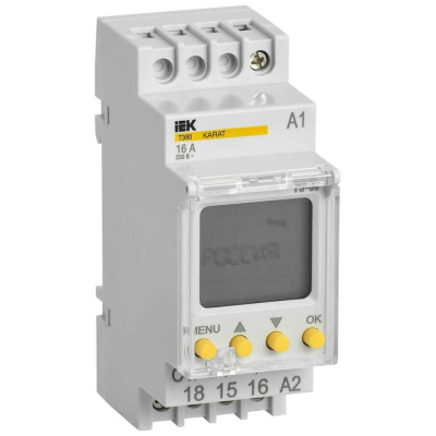 Цифровой таймер IEK ТЭ80 16А, 230В, на DIN-рейку, KARAT