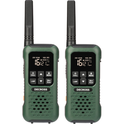 Комплект из двух радиостанций Decross DC93 Dark Green с ЗУ