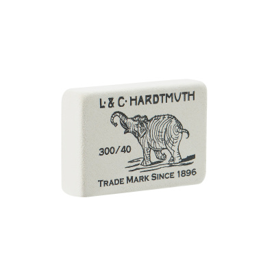 Ластик Koh-I-Noor "Elephant" 300/60, прямоугольный, натуральный каучук, 31*21*8мм, ч/б