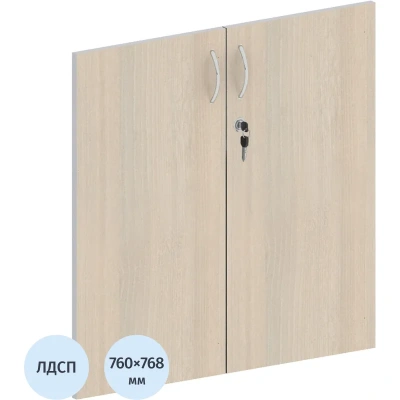 Двери Easy ЛДСП замок (2шт.) 908854 св.дуб/серый В760