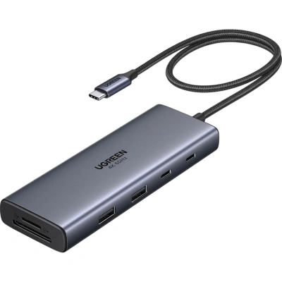 Разветвитель USB UGREEN CM498A (85774) Revodok 9in1,100W,USB-C Hub,сер косм